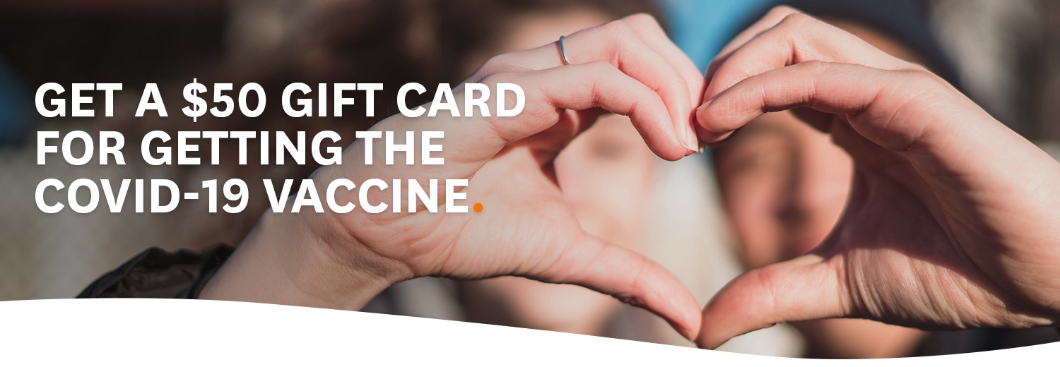 Gift card for vaccine